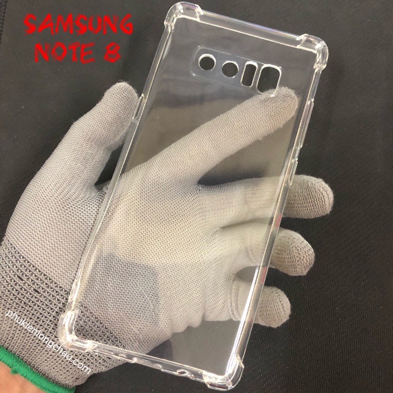 Ốp Lưng Samsung Note 8 Dẻo Trong Suốt Chống Sốc Có Gù Bảo Vệ 4 Gốc