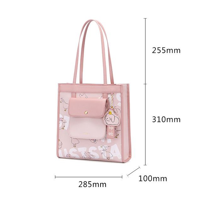 Túi xách nữ đẹp tote bag thời trang cao cấp hàng hiệu Just Star ViAnh Store 172649 Họa Tiết Dễ Thương