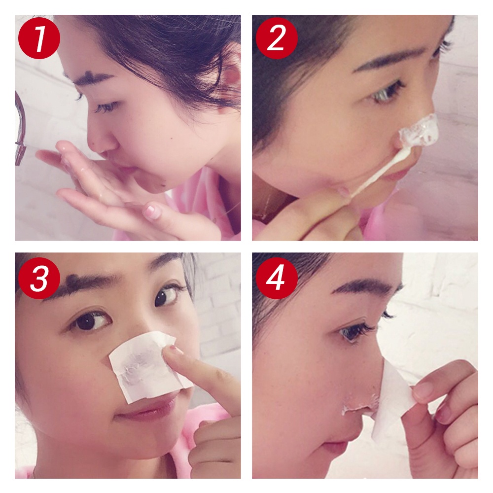 Mặt nạ tẩy mụn đầu đen Lanbena Mặt nạ lột da mặt Mũi lột mụn Làm sạch sâu 30g LOEY1