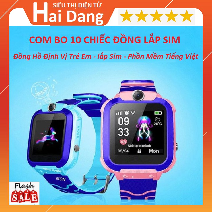 ComBO 10 Chiếc Đồng Hồ Định Vị Trẻ Em Đồng Hồ Lắp Sim Nghe Gọi Chống Nước Tiếng Việt