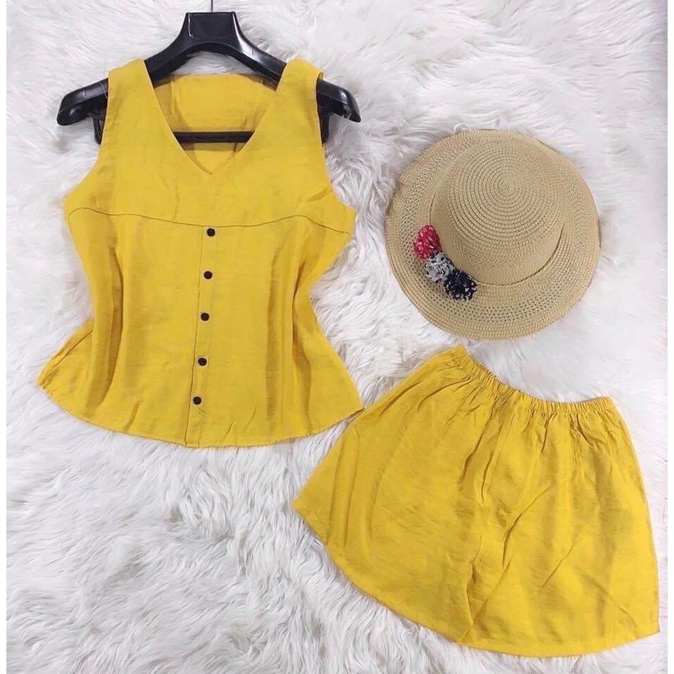 Bộ nữ mặc nhà 🌸FREESHIP🌸  Bộ Đũi Cúc 🌸FREESHIP🌸  Bộ Ngủ Mới Nhất 2020 | BigBuy360 - bigbuy360.vn