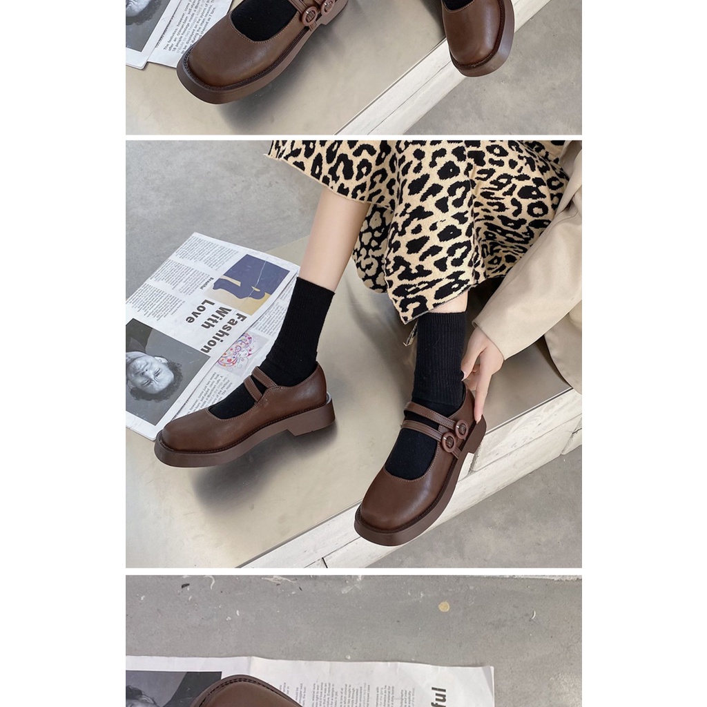 2021 Spring Thick Bottom Mary Jane Jk Small Leather Shoes Female Student Korean Version Of The Retro Briten College Wind