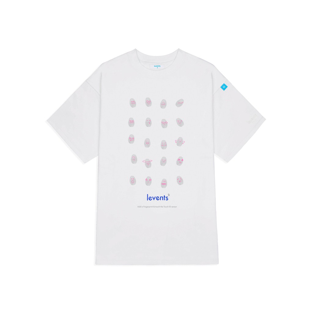 Áo thun LEVENTS Finger Print/ White