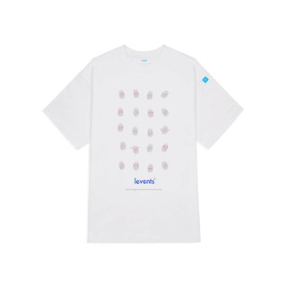 Áo thun LEVENTS Finger Print/ White
