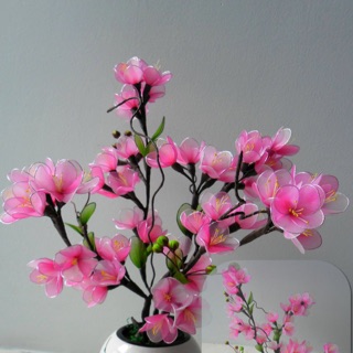 Vật liệu làm hoa đào vải voan