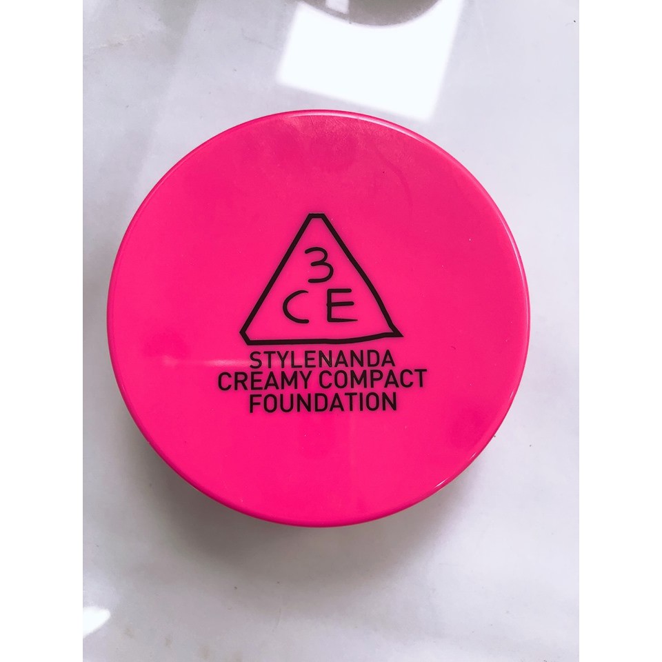 (Trả order)Kem nền nén 3CE PINK CREAMY COMPACT FOUNDATION