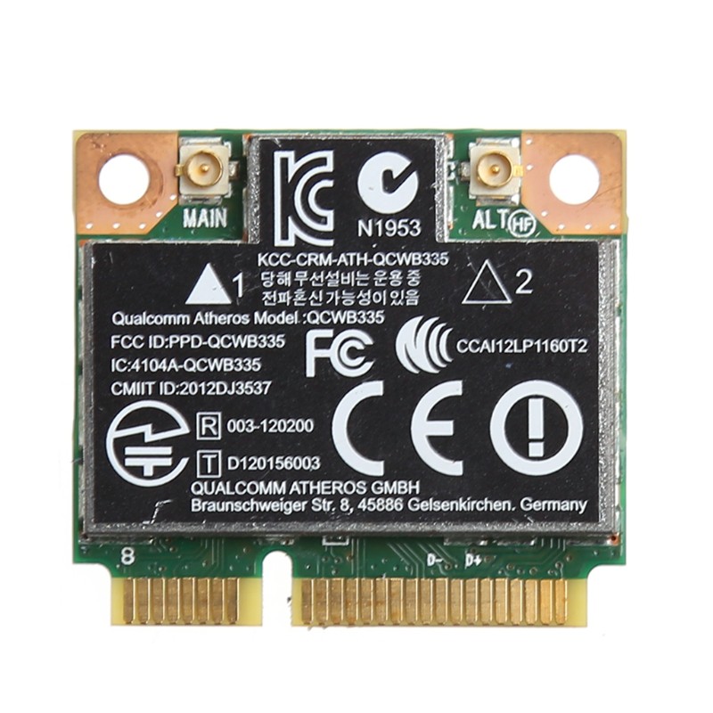 Thẻ Wifi Bluetooth 4.0 PCI-E wb335 ar9565 sps cho HP qcs