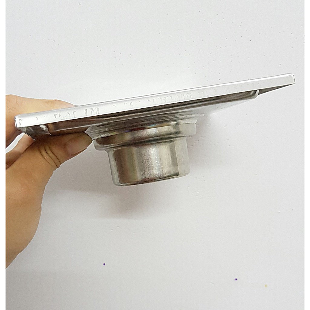 Hố ga thoát nước sàn tolet,phễu thoát sàn Inox 15x15cm.