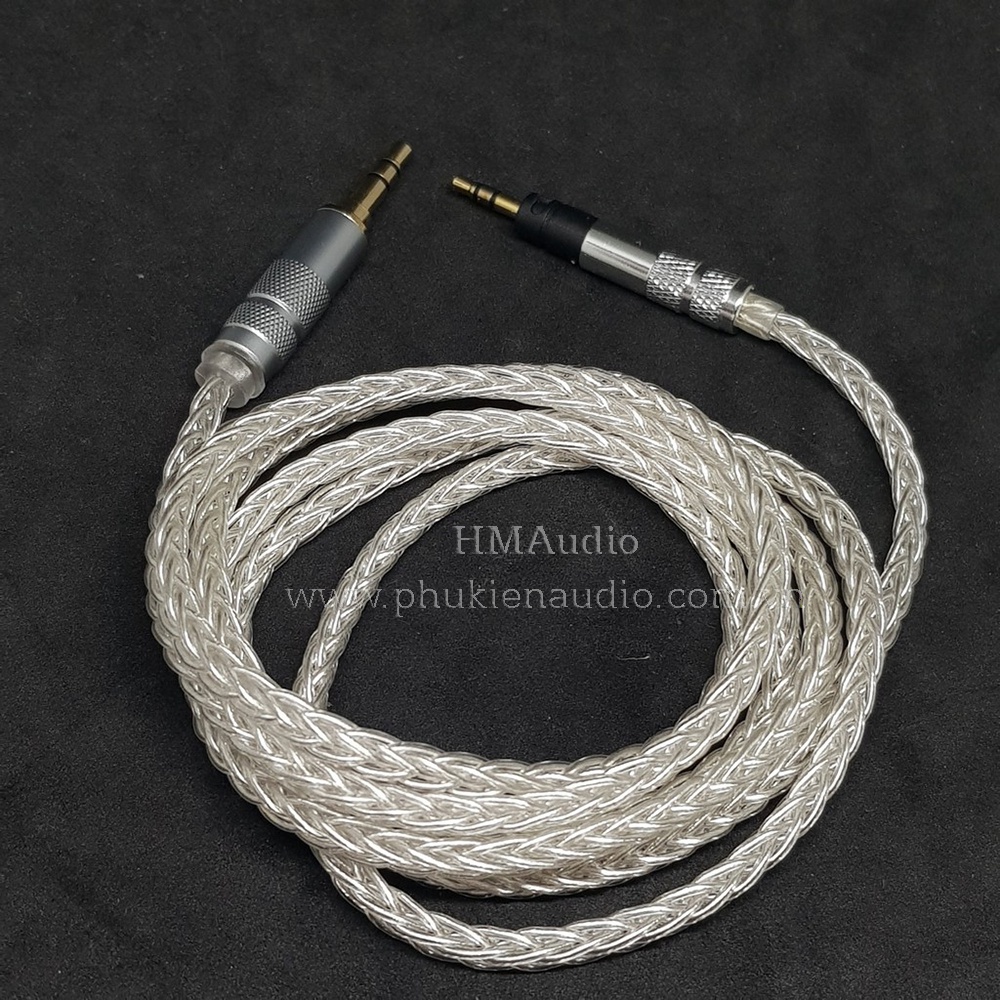 Dây tai nghe đồng mạ bạc OFC 1.0mm tết 8 - Sennheiser Momentum