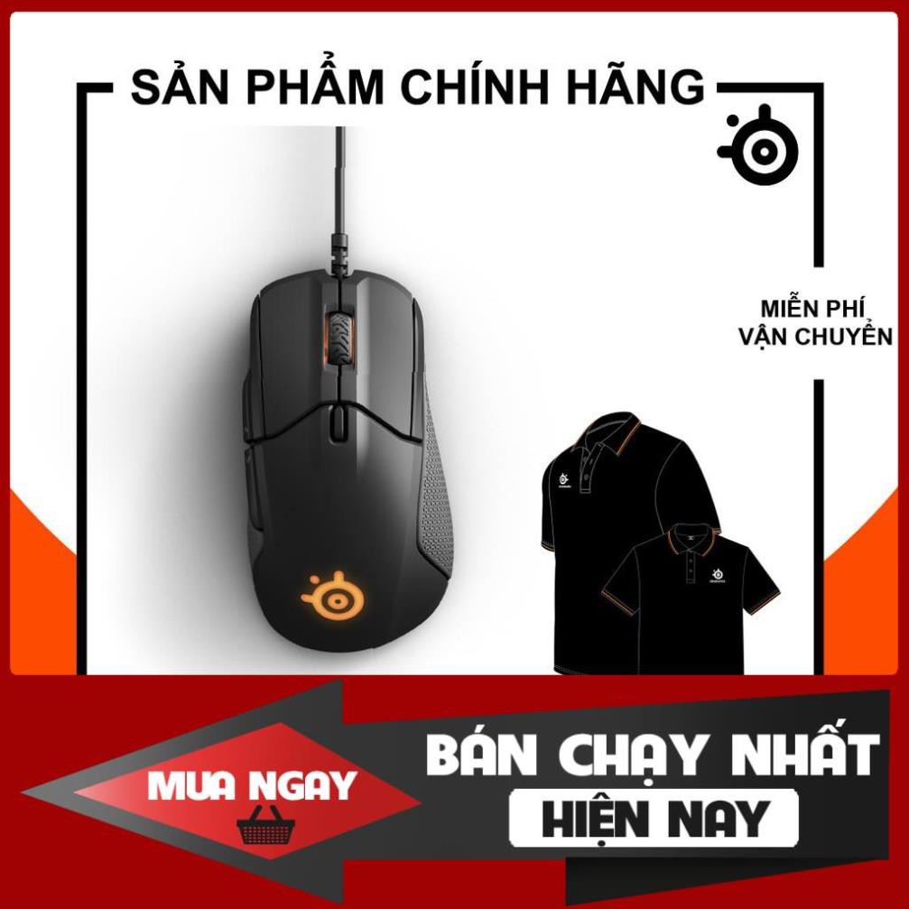 Chuột chơi game có dây Steelseries Rival 310 Black RGB (Tặng áo thun Steelseries cực chất phiên bản giới hạn)