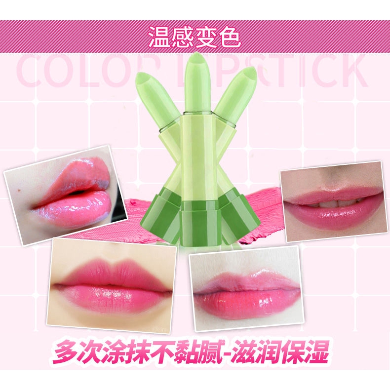 (hàng Mới Về) Son Dưỡng Môi Chiết Xuất Lô Hội Dưỡng Ẩm Lâu Trôi Thay Đổi Màu Sắc Theo Nhiệt Độ | BigBuy360 - bigbuy360.vn