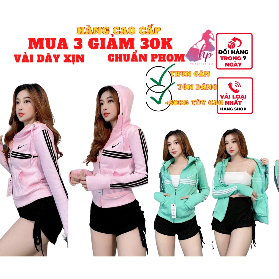 [Mã 153FASHIONSALE1 giảm 10K đơn 50K] Áo khoác nữ thun gân cao cấp phối logo mẫu hót thời trang 2020