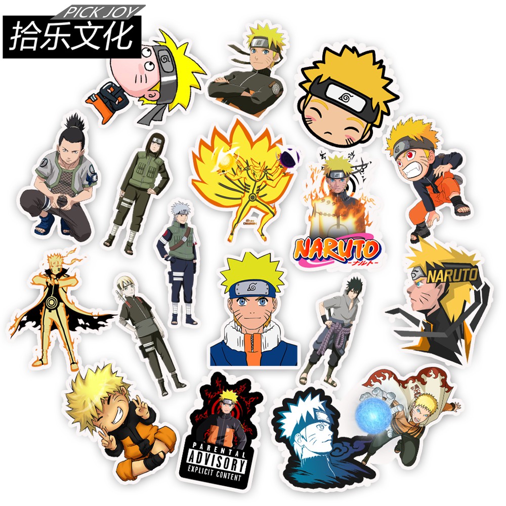 Bộ 50 Miếng Dán Chống Thấm Nước Họa Tiết Hoạt Hình Naruto Độc Đáo Trang Trí Sổ Tay