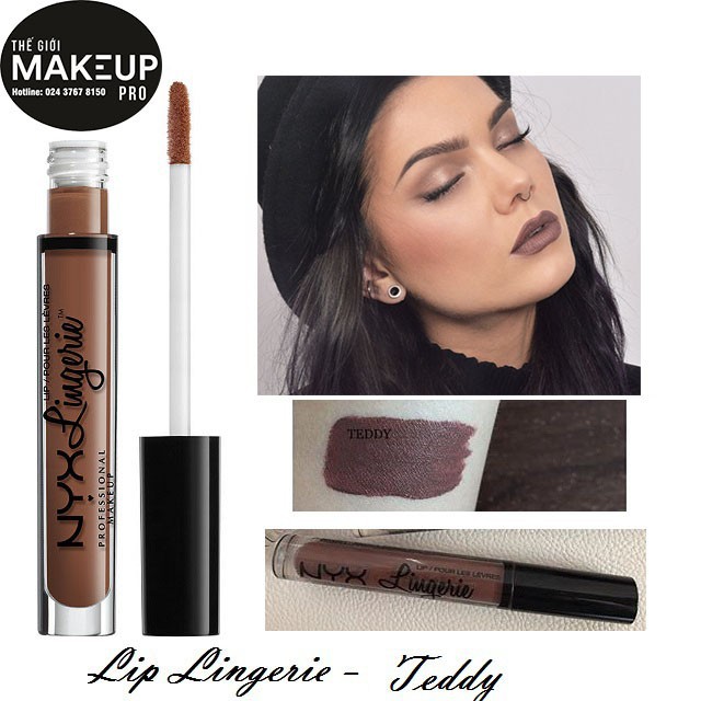 Son kem NYX Lingerie Liquid Matte Lipstick Teddy