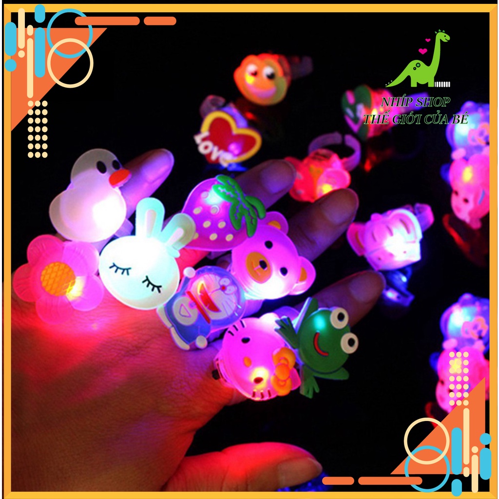 Nhẫn Hoạt Hình Có Đèn Led Phát Sáng Độc Đáo Cho Trẻ Em - Nhíp Shop
