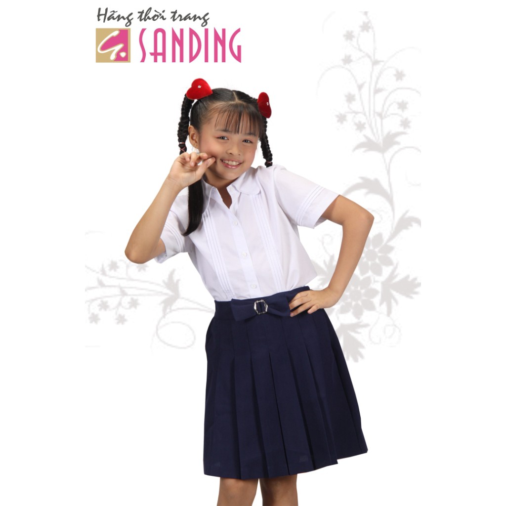ÁO HỌC SINH NỮ DIỄU DỌC NẸP CẤP 1-2