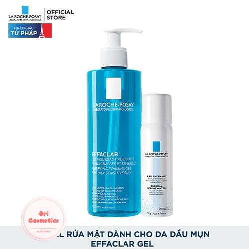 Bộ sản phẩm làm sạch và bảo vệ da dầu nhạy cảm La Roche-Posay Effaclar Gel