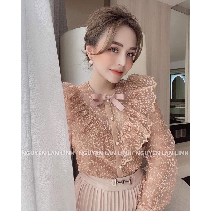 ÁO ZEN CỔ NƠ PHỐI BÈO ❌SIÊU XINH❌