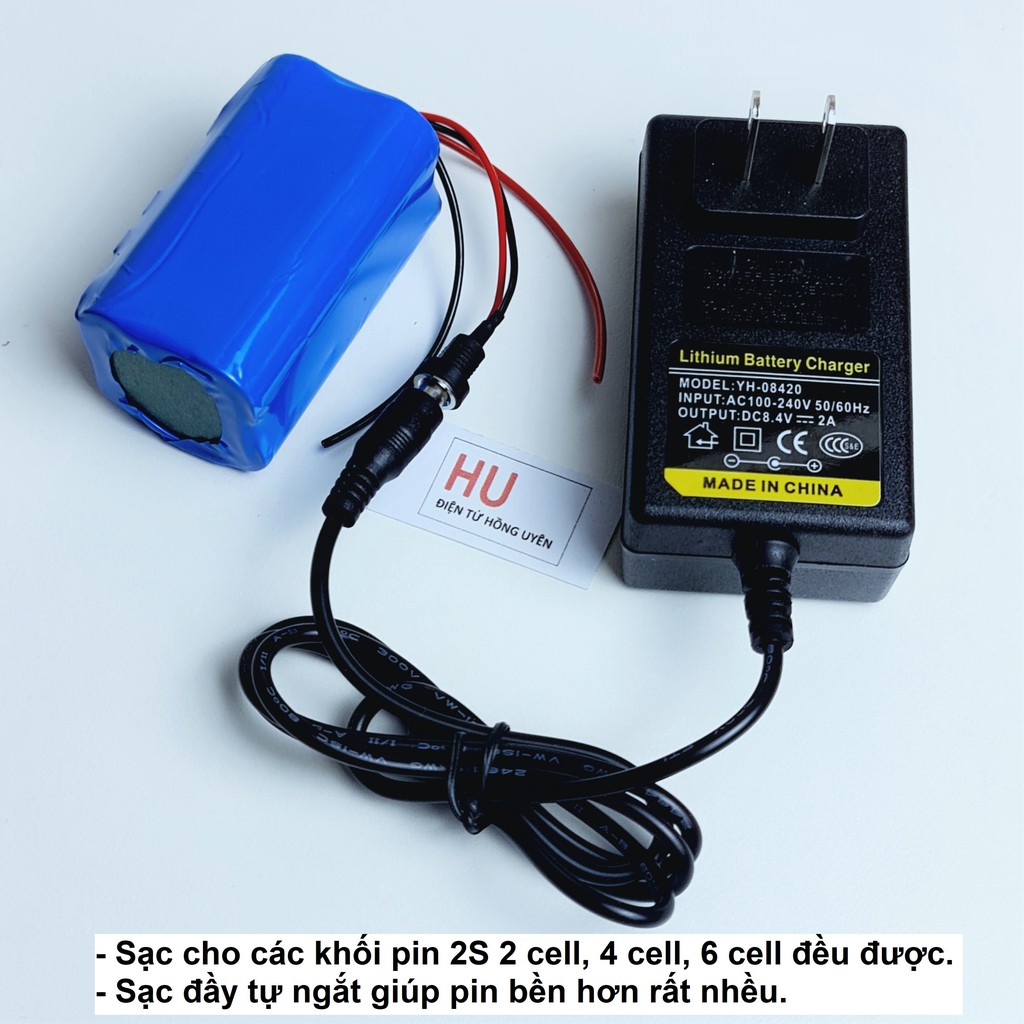 Sạc pin 2S 8.4V . Sạc pin Lithium Lion 2S 7.2V-8.4V 2A, Sạc máy bắt vít, sạc pin xe điện