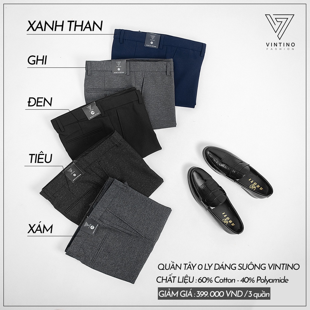 Quần âu nam công sở, quần tây nam ống suông vải chống nhăn có size lớn