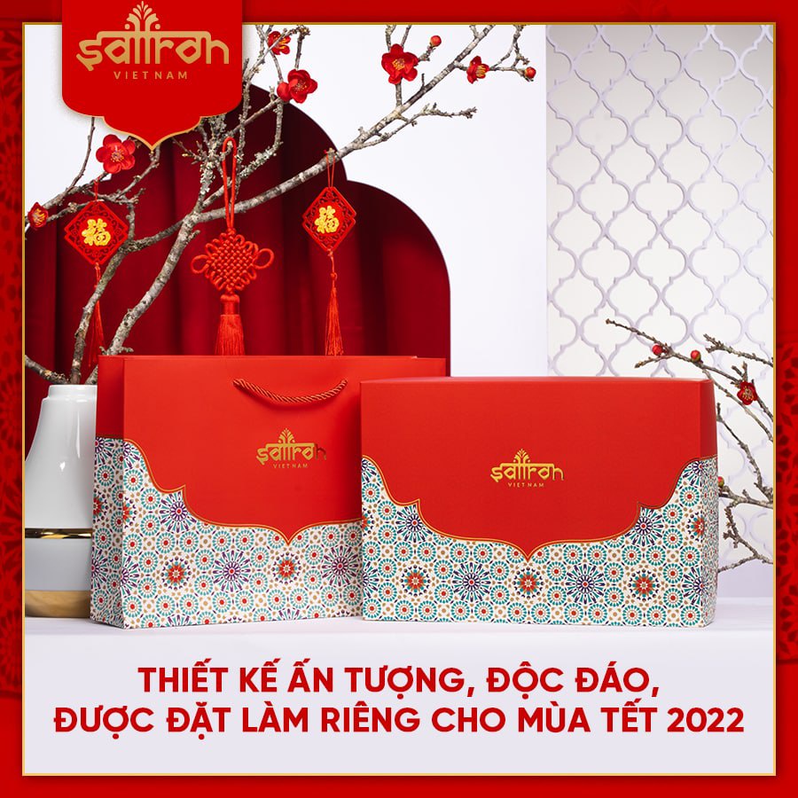 Bộ quà Nhụy hoa nghệ tây Saffron Việt Nam kèm quà tặng và trà hoa cao cấp