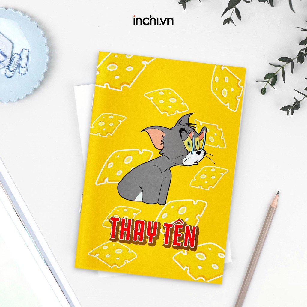 CARTOON - 5 MẪU VỞ KẺ NGANG 120 TRANG IN TÊN THEO YÊU CẦU KÈM HÌNH TOM &amp; JERRY ĐỘC ĐÁO -VỞ NĂM HỌC MỚI CHO BÉ ĐẾN TRƯỜNG