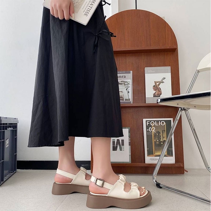 Xăng đan Đế Dày Phong Cách Harajuku Thời Trang Cho Nữ