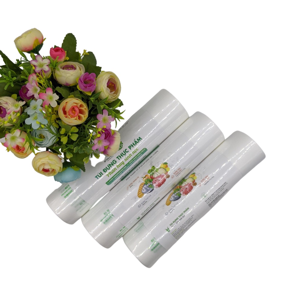 Túi đựng thực phẩm STAHAUS Tự Hủy Sinh Học túi bảo quản thực phẩm đựng thức ăn an toàn 25x35 cm