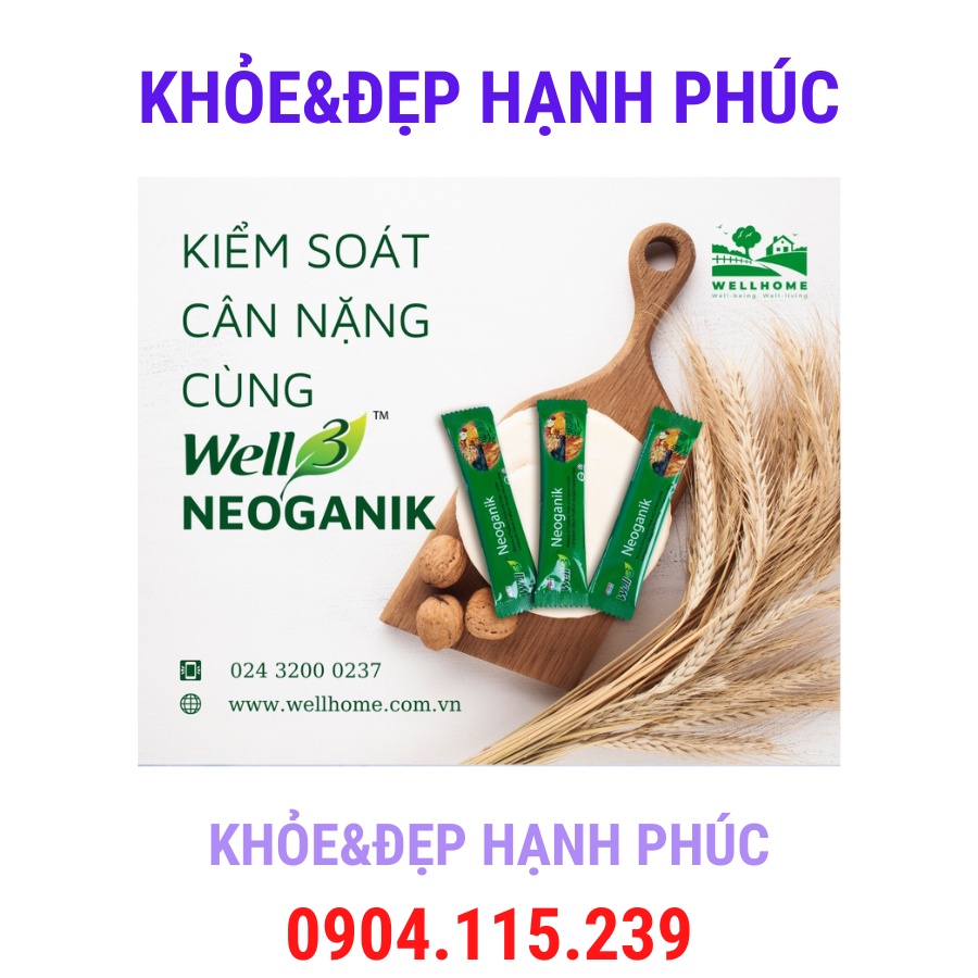Thực phẩm bảo vệ sức khỏe Well 3 Neoganik CNI hỗ trợ tiêu hóa – 30 gói/hộp - 4gr/gói