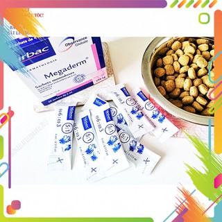 GEL DINH DƯỠNG VIRBAC MEGADERM GIÚP MƯỢT LÔNG, DA, GIẢM NGỨA CHO PET THÚ CƯNG CHÓ MÈO, Gói 4ml