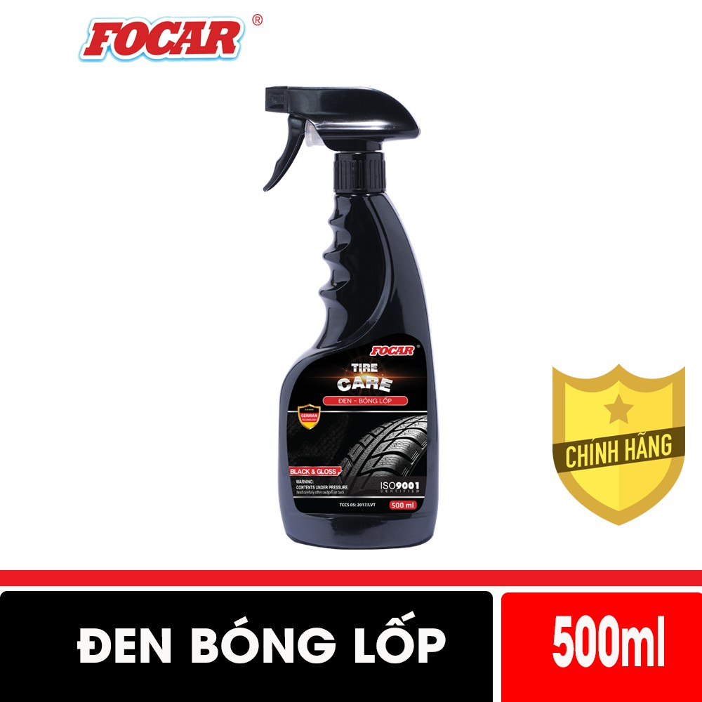 [ĐEN BÓNG LỐP GẤP 3 LẦN ] Dung dịch dưỡng đen bóng lốp ô tô xe máy FOCAR Tire Care 500ml