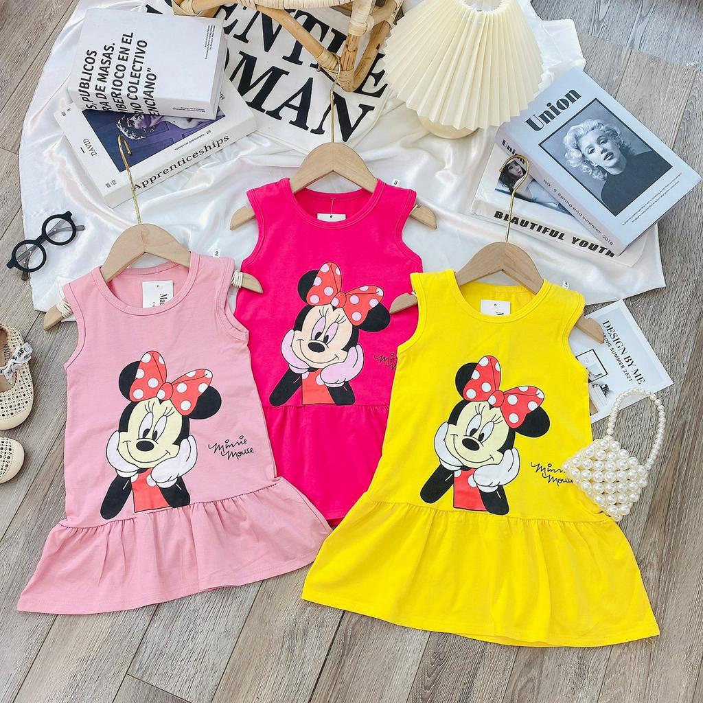 Váy ba lỗ 2 tầng in hình 5D chuột mickey