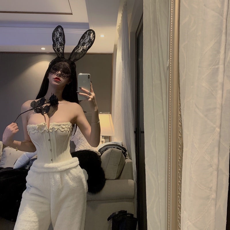 [Phụ Kiện] Bờm Thỏ Coplay Tai Dài Ren Có Mạng Che Sexy Gợi Cảm MS p3 [CWEAR.SEXY_ĐỒ NGỦ &amp; NỘI Y CAO CẤP]