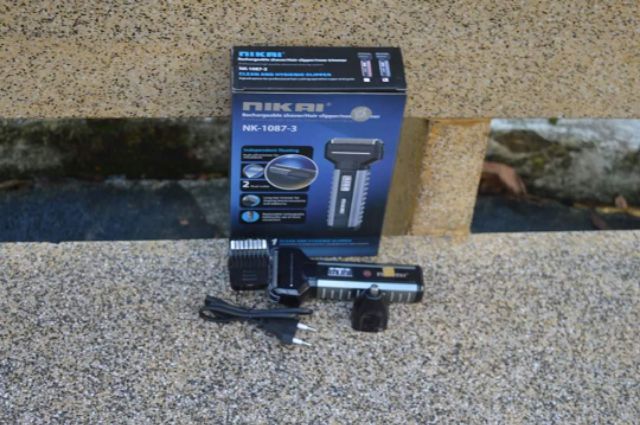 Tông đơ cắt tóc, cạo râu, cắt lông mũi 3 in 1 Nikai NK-1087