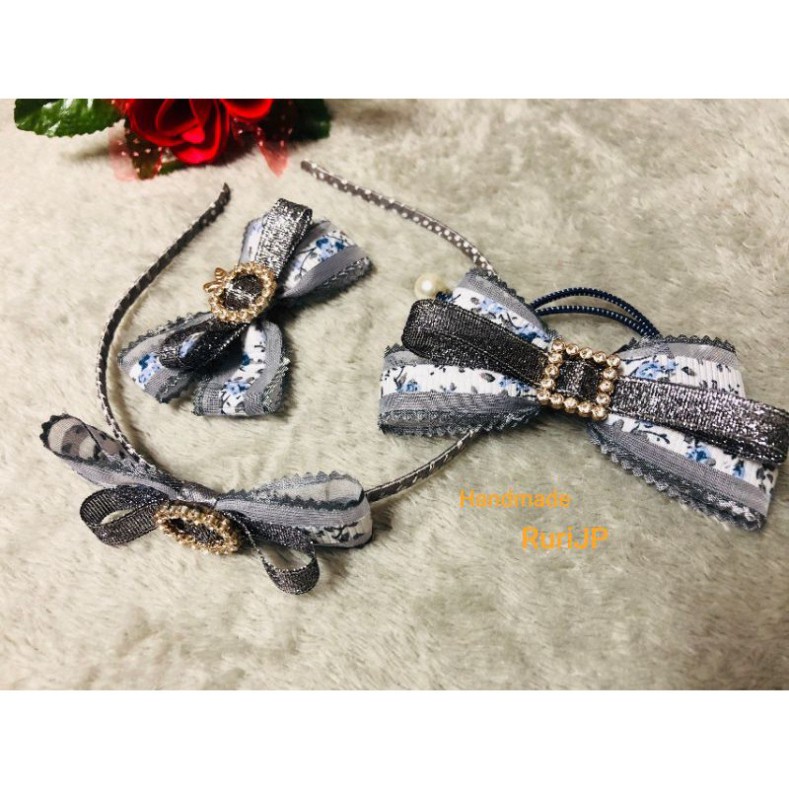 Combo băng đô, cột tóc, kẹp nơ tinh tế cho bedcgaf