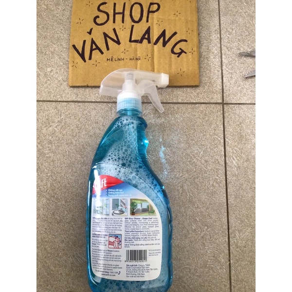 Nước lau kính Gift 580 ml xanh biển tươi mát sạch không tì vết