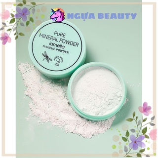 🦄 BỘT PHẤN PHỦ XANH Pure Mineral Powder Lameila kiềm dầu che phủ mềm mịn lâu trôi sỉ tốt nội địa NGỰA BEAUTY