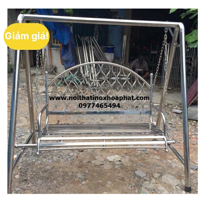 Có Video - Xích Đu Inox Chữ A 100% INOX 1m4 Ghế Ngồi 1M Miễn Phí Vận Chuyển TPHCM BẢO HÀNH 12 THÁNG