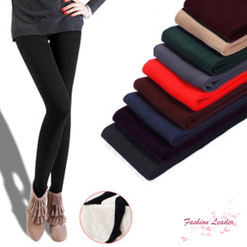 1 quần legging nữ vải cotton nhiều màu giữ ấm mùa đông