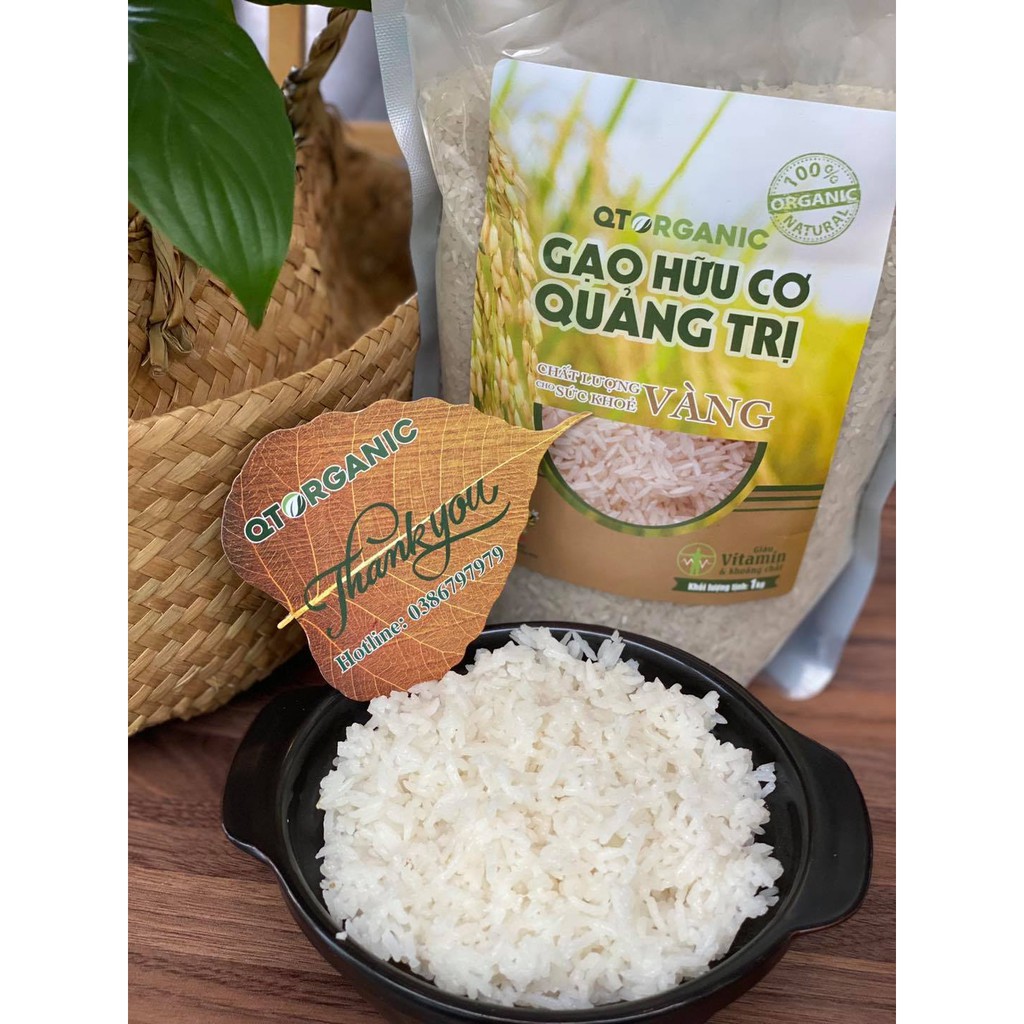 Gạo hữu cơ Quảng Trị_giống lúa ST24, Bao 5KG_dẻo, thơm, ngon không chất bảo quản, không chất hóa học, an toàn tuyệt đối