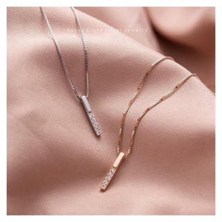 Dây chuyền thanh đá basic Bạc s925