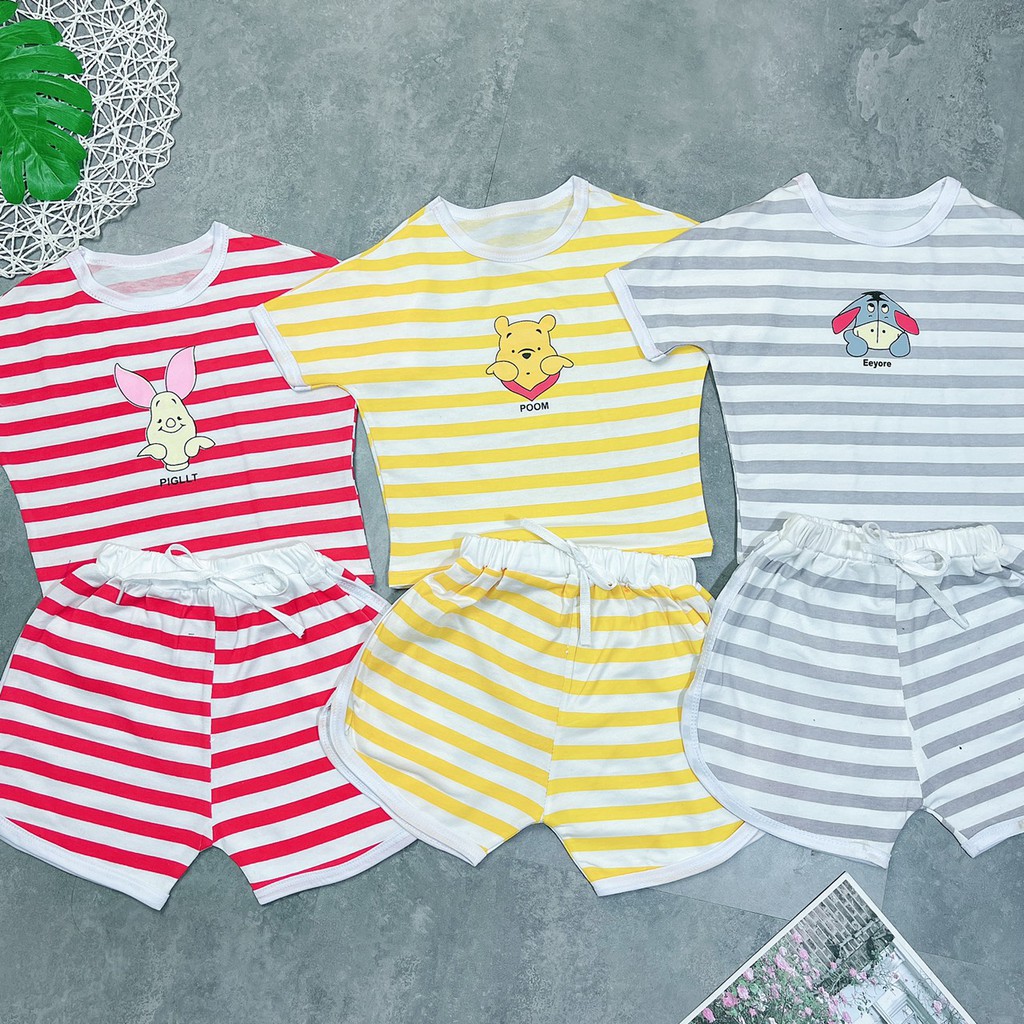 Bộ cotton kẻ sọc cho bé từ 8-18kg