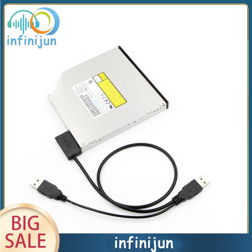 Dây cáp chuyển đổi đầu USB 2.0 sang 7 + 6 13 chân cho ổ đĩa cứng SATA CD/DVD