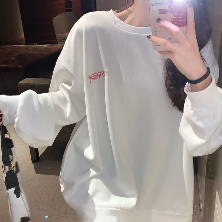 [Mã FASHIONWM19 hoàn 15% tối đa 30K xu đơn 150K] Áo sweater mỏng tay dài thêu chữ thời trang dành cho nữ | WebRaoVat - webraovat.net.vn