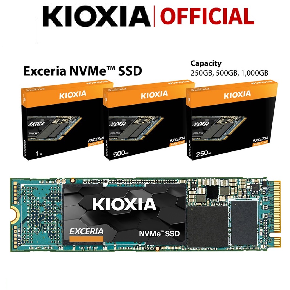 [Mã ELMALL10 giảm 10% đơn 500K] Ổ cứng SSD NVMe M.2 2280 Kioxia (Toshiba) Exceria NVMe 250GB, 500GB - Chính Hãng FPT