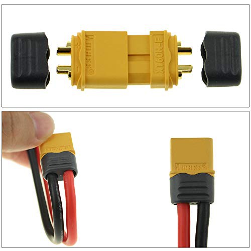 Combo 10 cặp giắc cắm XT60H đồng mạ vàng (jack cải tiến tốt hơn XT60) dành cho pin Lipo RC, pin nguồn DC