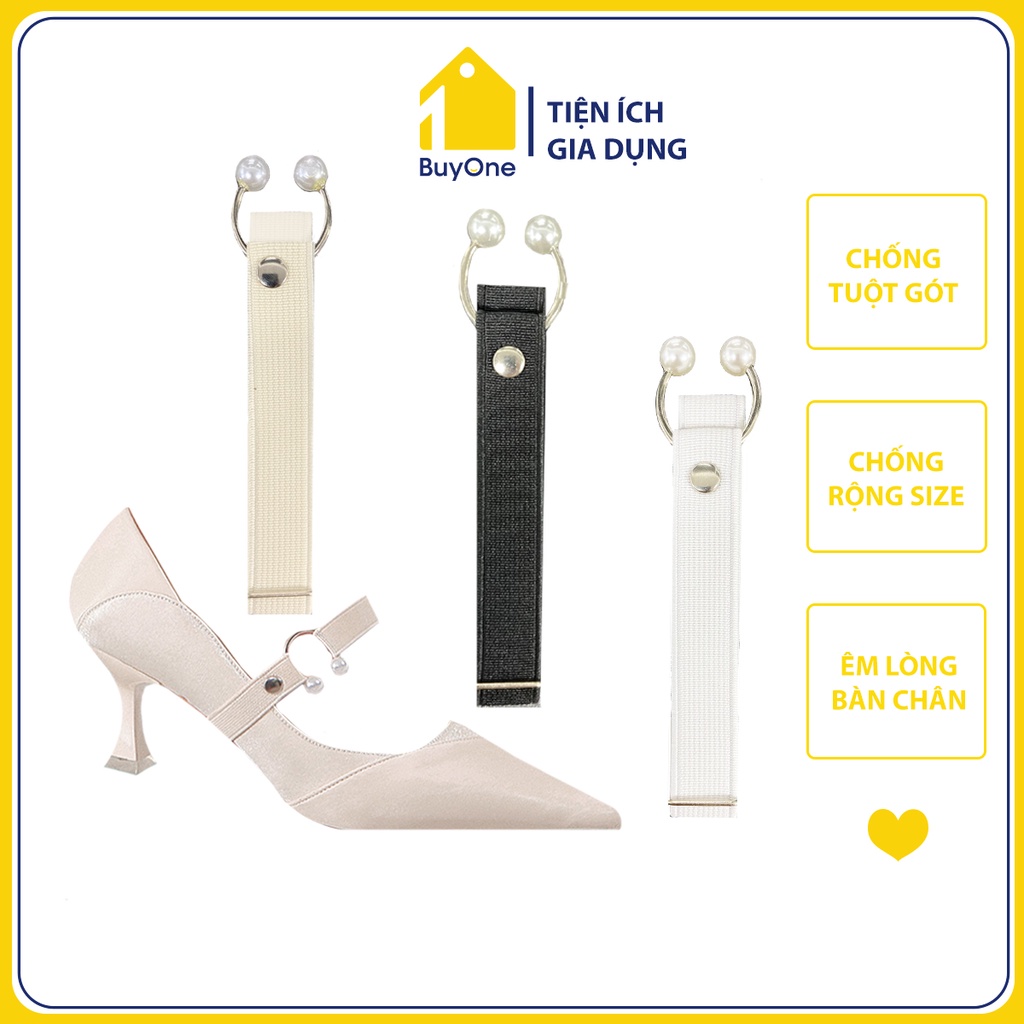 Quai giày giúp cố định gót giày, chất liệu thun, bản to phối khoen chắc chắn, sang trọng - BuyOne - BOPK218