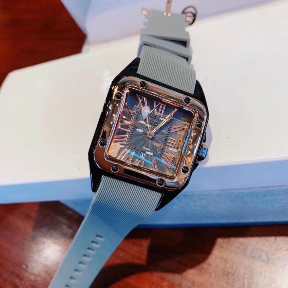 Đồng hồ nữ G.u.o.u dây silicon màu xanh xám cực xinh- GUOU hh-STORE | BigBuy360 - bigbuy360.vn