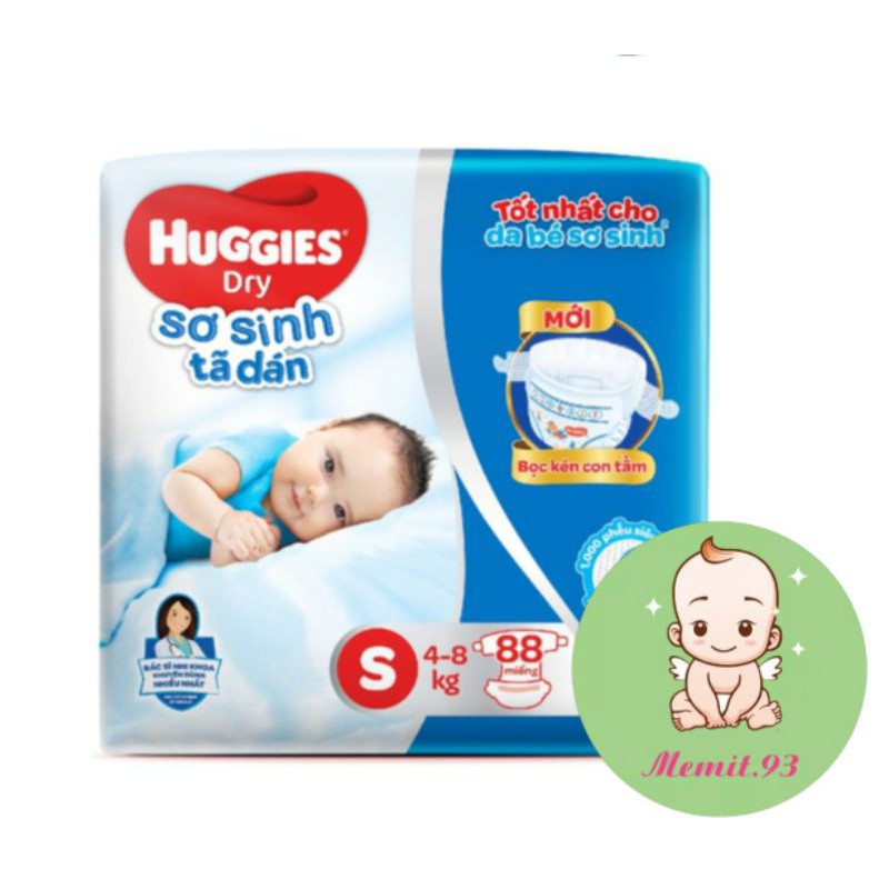 Tã dán sơ sinh  huggies S88