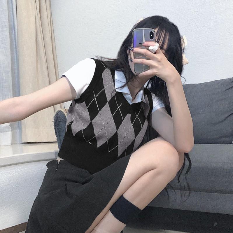 Áo XIAOZHAINV Dáng Ngắn Không Tay 2 Màu Lựa Chọn Thời Trang Quyến Rũ Cho Nữ | BigBuy360 - bigbuy360.vn